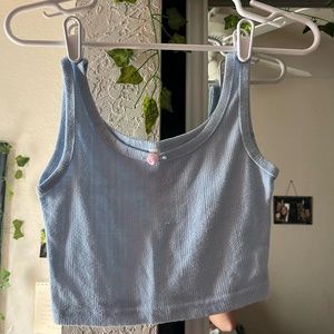 Baby Blue Bliss: Small Knitted Tank Top in Size Small